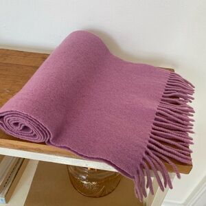 100% wool made in Italy cozy dress scarf with tassels